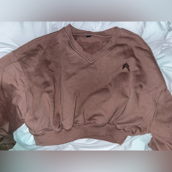 Brown Cropped Sweatshirt - Picture 3 of 4